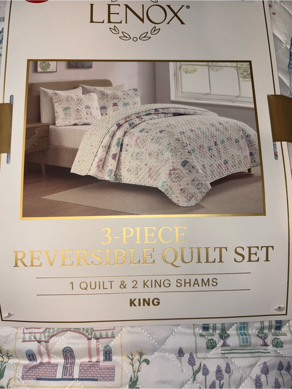 Lenox Spice Village 3 Piece King Quilt Set